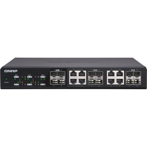 (NEW VENDOR) QNAP QSW-1208-8C 12 Ports 10GbE Unmanaged Switch Switching Capacity: 240Gbps
