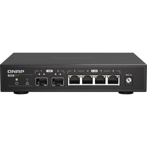 (NEW VENDOR) QNAP QSW-2104-2S 2 Ports 10GbE + 4 Ports 2.5GbE Unmanaged Switch | Fanless