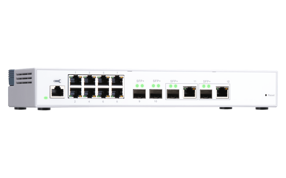 (NEW VENDOR) QNAP QSW-M408-2C 4 Ports 10GbE + 8 Ports 1GbE Layer 2 Managed Switch Switching Capacity: 96Gbps | Management Type: Web Managed - C2 Computer