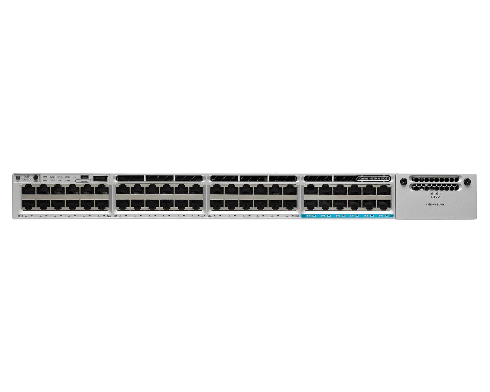 (USED) CISCO WS-C3850-12X48UW-S 48x (12x MultiGB) UPoE 1x Slot 5x APL Switch - C2 Computer