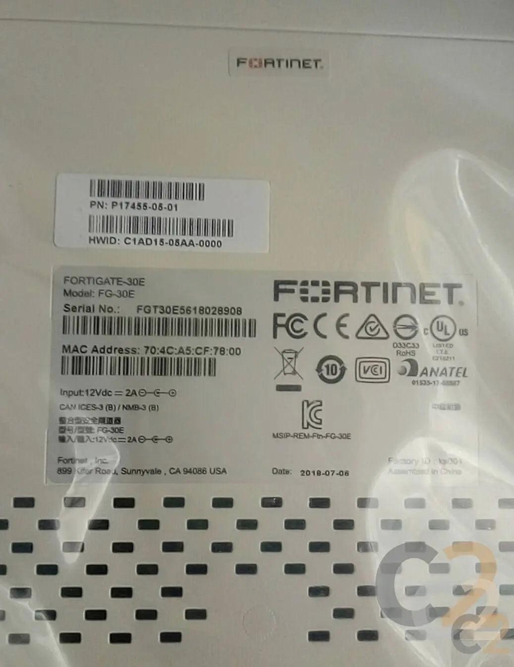 (特價兩台) Fortigate FortiWiFi-30E Business Firewall cisco, juniper, zyxel (全新) - C2 Computer