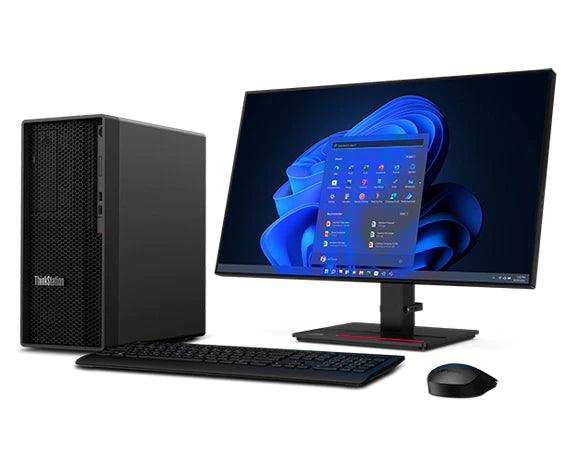 (NEW VENDOR) LENOVO 30FMS02Y00 Lenovo ThinkStation P360 Tower, Intel Core i7-12700, 1*16GB DDR5-4400 UDIMM Ram, 512GB M.2 PCIe G4 SSD + 2TB/7200 HDD, Nvidia T600 4GB 4*MiniDP, No ODD, Integrated Gigabit Ethernet, 3-in-1 Card Reader, USB TC KB - C2 Computer