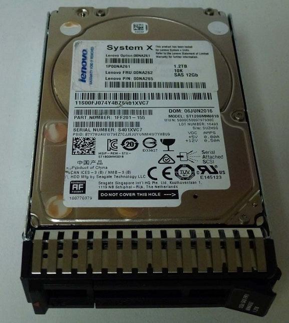 (NEW PARALLEL) IBM 00NA261 1.2TB 2.5 INCH SAS-12GBPS 12GBPS 10000RPM 硬碟 - C2 Computer